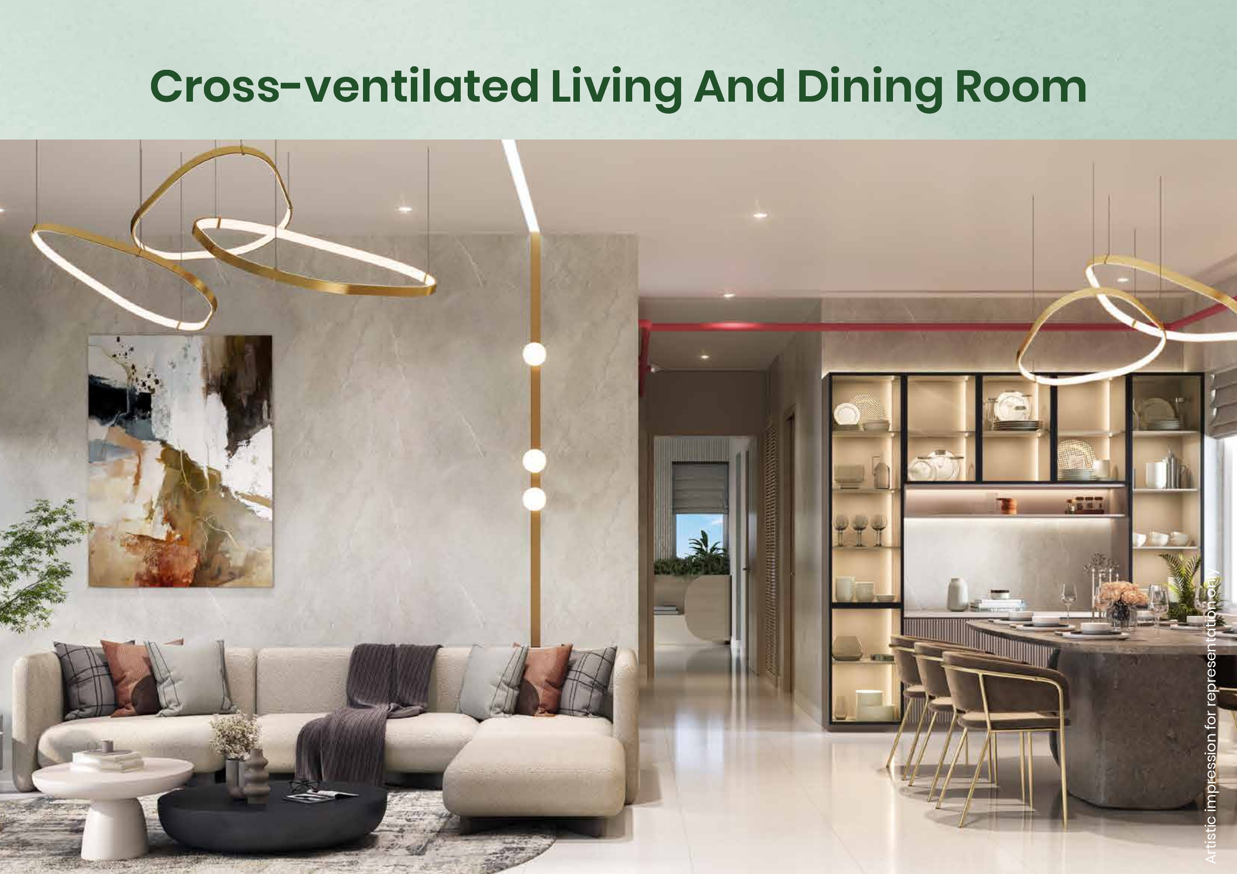 Featured Image of Mahindra IvyLush Cross Ventilated Living and Dining Room