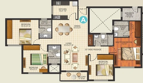 Featured Image of Mahindra Ivy Lush 4 BHK Floor Plan