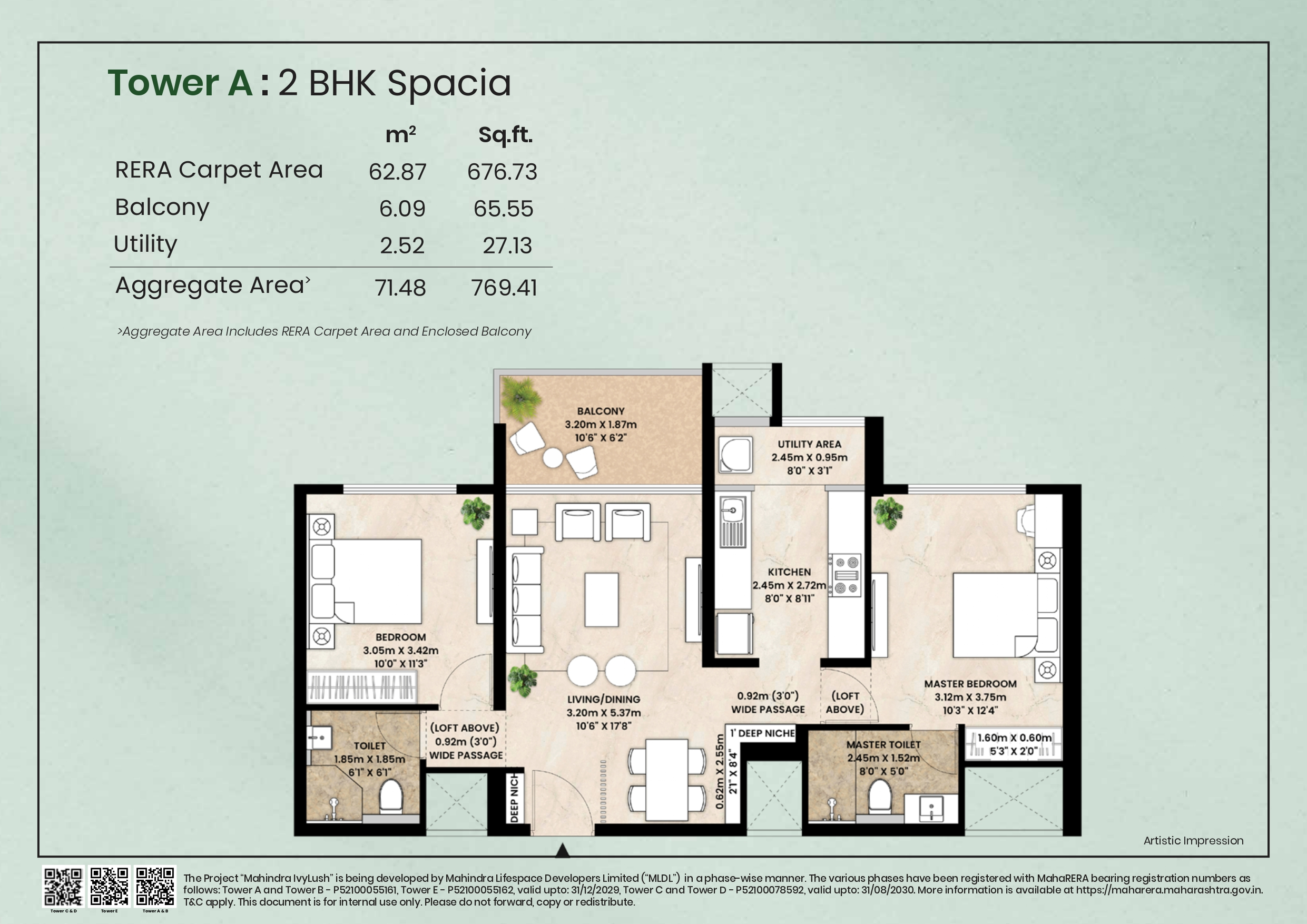 Featured Image of Mahindra IvyLush 2 BHK Floor Plan