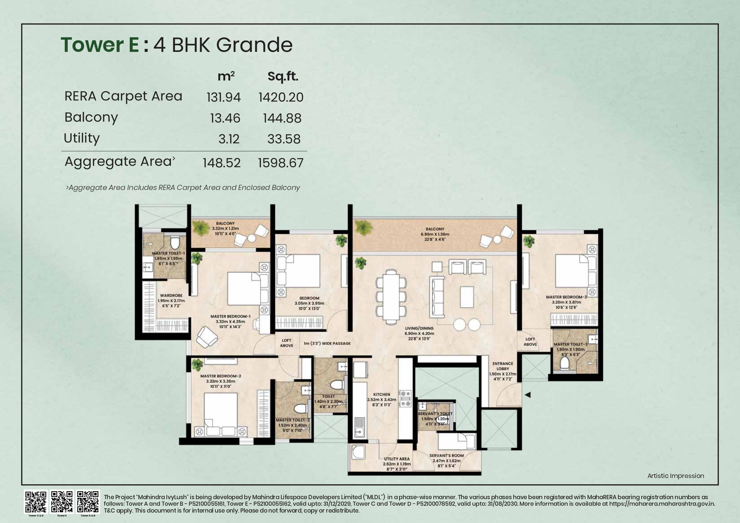 Featured Image of Mahindra IvyLush 3 BHK Floor Plan